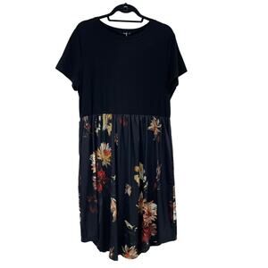 NWT Simier Fariry Short Sleeve Floral Dress Womens XL